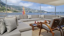 The Yacht OBSESSION -  The Bridge Aft Deck Seating